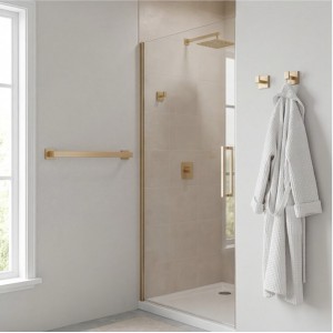 NARON Σετ πετσετοκρεμάστρες μπάνιου ανοξείδωτο ατσάλι 5τμχ NR6043 Brushed Gold