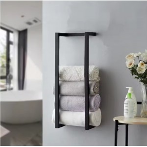 NARON Μεταλλική Πετσετοκρεμάστρα τοίχου NR6145 BLACK MAT