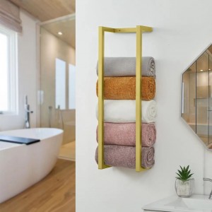 NARON Μεταλλική Πετσετοκρεμάστρα τοίχου NR6145 BRUSHED GOLD
