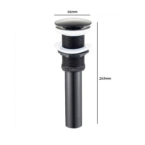 NARON Αυτόματη βαλβίδα νιπτήρα κλικ κλακ ορειχάλκινη χωρίς υπερχείλιση NR809010 Gun Metal