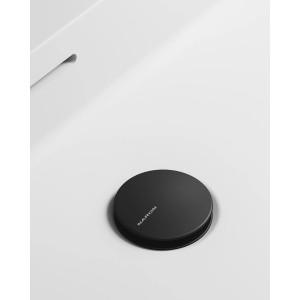 NARON Αυτόματη βαλβίδα νιπτήρα κλικ κλακ ορειχάλκινη χωρίς υπερχείλιση NR809010 Black Mat