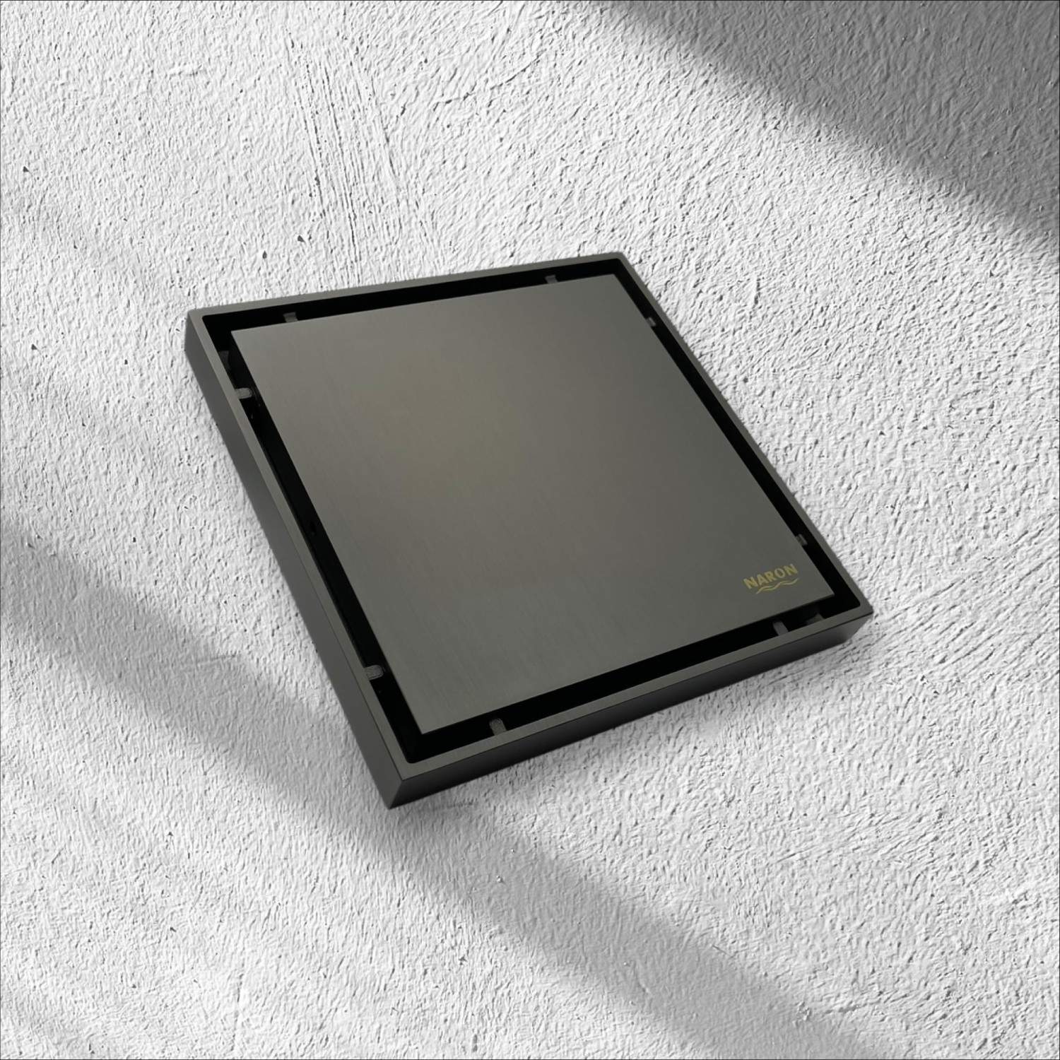 NARON Τετράγωνο σιφόνι μπάνιου 15εκ X 15εκ NR2010 Gun Grey