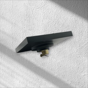 NARON Τετράγωνο σιφόνι μπάνιου 15εκ X 15εκ NR2010 BLACK MAT