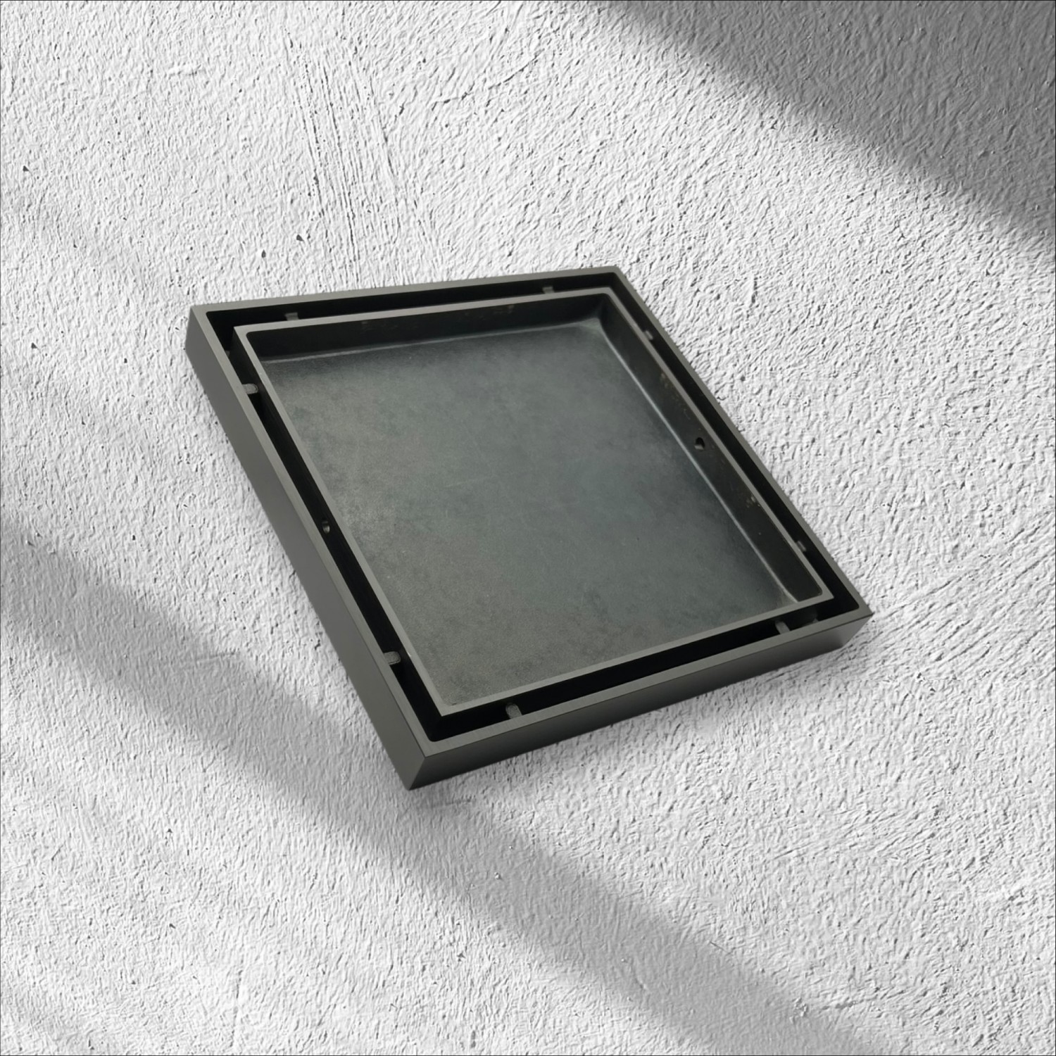 NARON Τετράγωνο σιφόνι μπάνιου 15εκ X 15εκ NR2010 Gun Grey