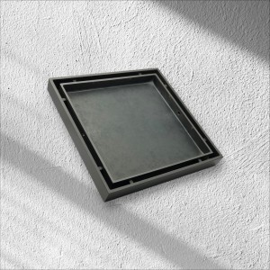 NARON Τετράγωνο σιφόνι μπάνιου 15εκ X 15εκ NR2010 Gun Grey