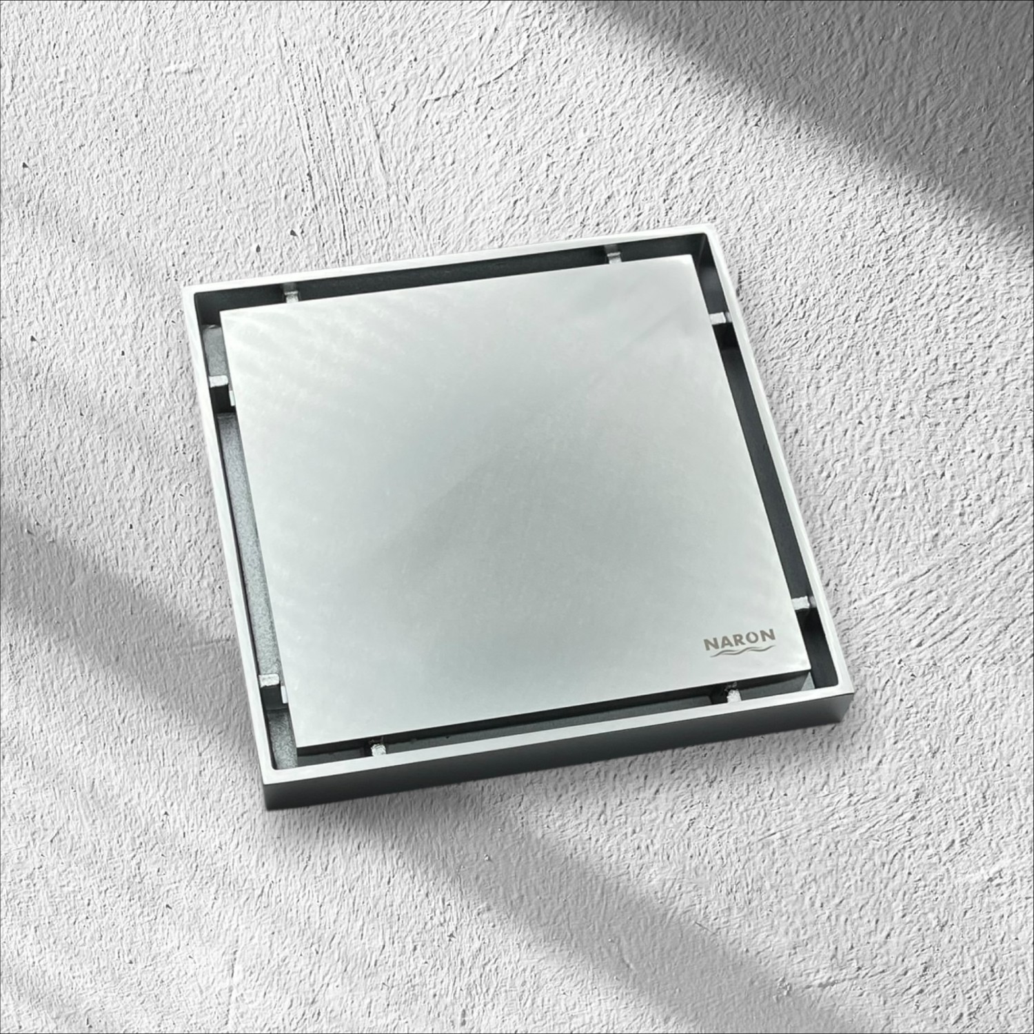 NARON Τετράγωνο σιφώνι μπάνιου 15εκ X 15εκ NR2010 CHROME