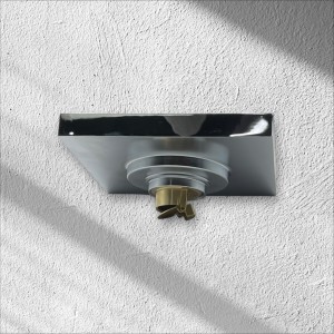 NARON Τετράγωνο σιφώνι μπάνιου 15εκ X 15εκ NR2010 CHROME