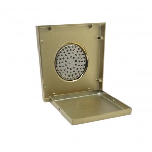 NARON Τετράγωνο σιφόνι μπάνιου 15εκ X 15εκ NR2010 Brushed Gold