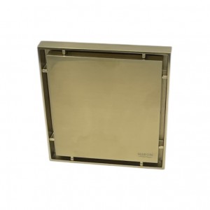 NARON Τετράγωνο σιφόνι μπάνιου 15εκ X 15εκ NR2010 Brushed Gold