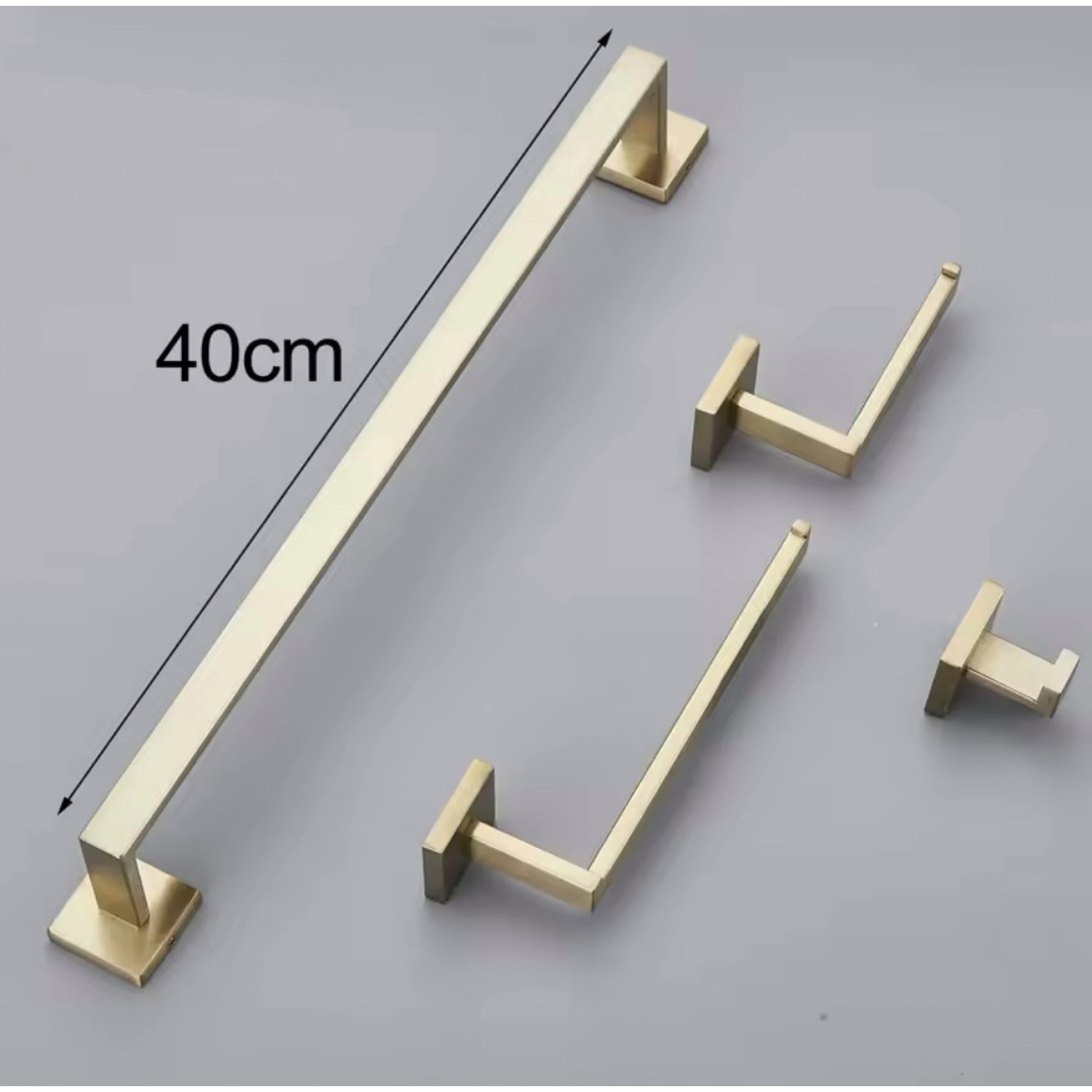 NARON Σετ πετσετοκρεμάστρες μπάνιου ανοξείδωτο ατσάλι 4τμχ NR-6044 Brushed Gold