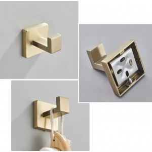 NARON Σετ πετσετοκρεμάστρες μπάνιου ανοξείδωτο ατσάλι 4τμχ NR-6044 Brushed Gold