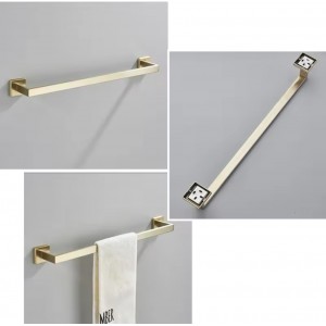 NARON Σετ πετσετοκρεμάστρες μπάνιου ανοξείδωτο ατσάλι 4τμχ NR-6044 Brushed Gold