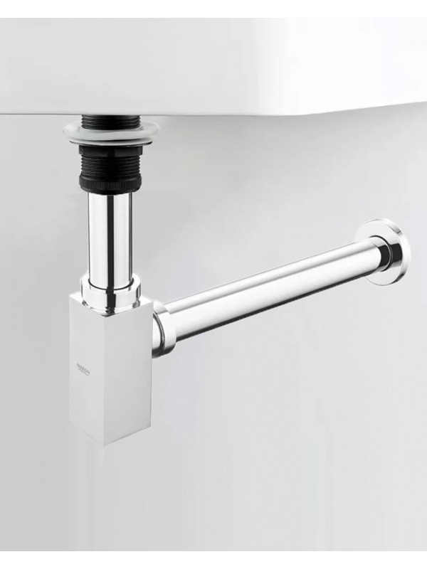Naron Μεταλλικό Σιφώνι  Νιπτήρα Τετράγωνο NR809011 CHROME
