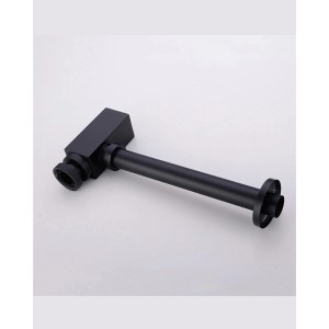 Naron Μεταλλικό Σιφώνι  Νιπτήρα Τετράγωνο NR809011 BLACK MAT