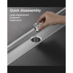 Naron FloorDrain stainless steel 60cm NR3003 Mat Nickel