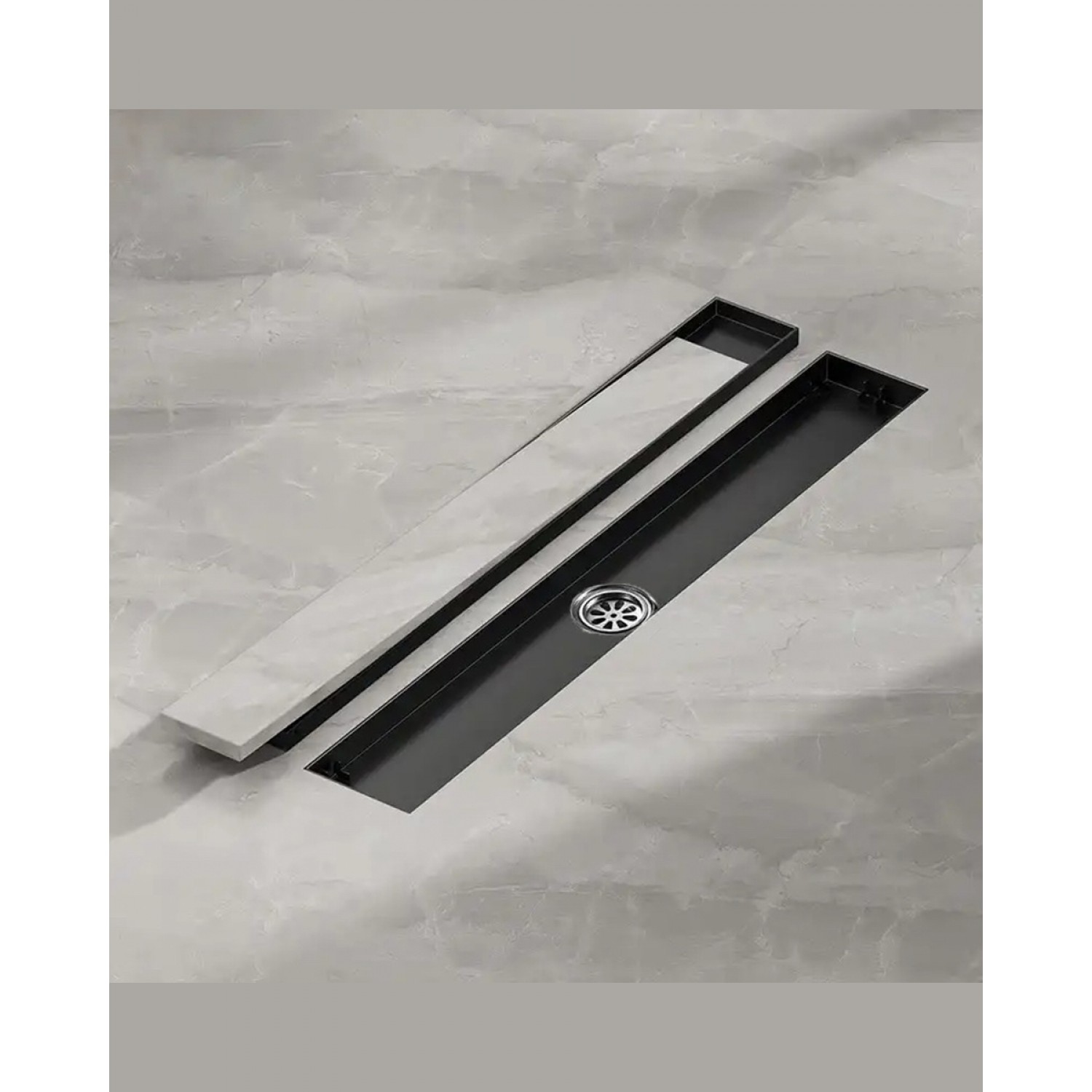 Naron FloorDrain stainless steel 60cm NR3002 Black Mat