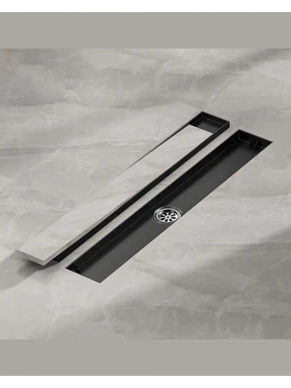 Naron FloorDrain stainless steel 60cm NR3002 Black Mat