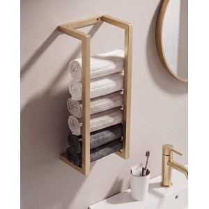 NARON Μεταλλική Πετσετοκρεμάστρα τοίχου NR6145 BRUSHED GOLD Σπίτι-Κήπος