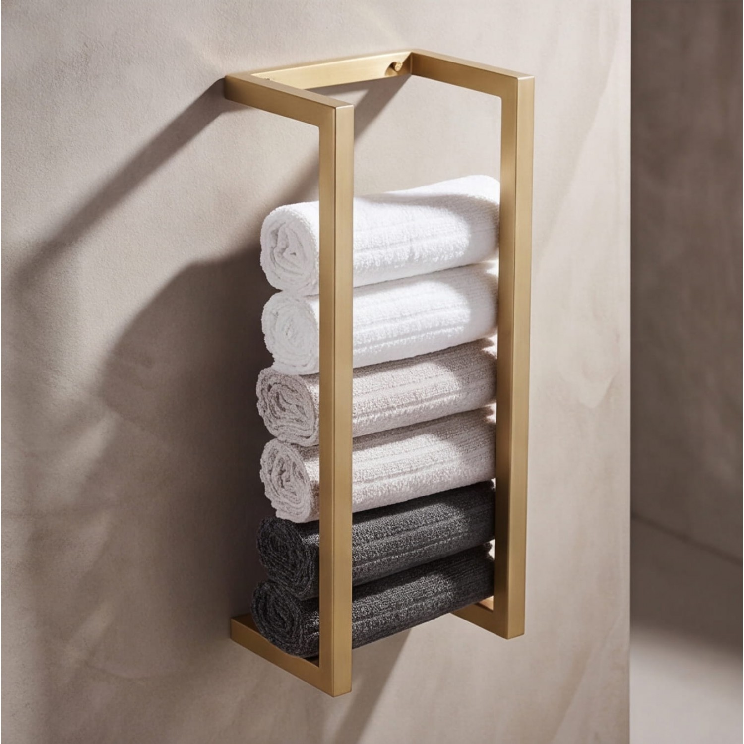 NARON Μεταλλική Πετσετοκρεμάστρα τοίχου NR6145 BRUSHED GOLD Σπίτι-Κήπος