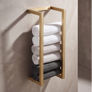 NARON Μεταλλική Πετσετοκρεμάστρα τοίχου NR6145 BRUSHED GOLD Σπίτι-Κήπος