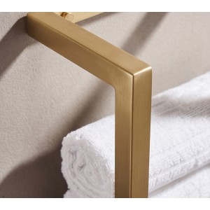 NARON Μεταλλική Πετσετοκρεμάστρα τοίχου NR6145 BRUSHED GOLD Σπίτι-Κήπος