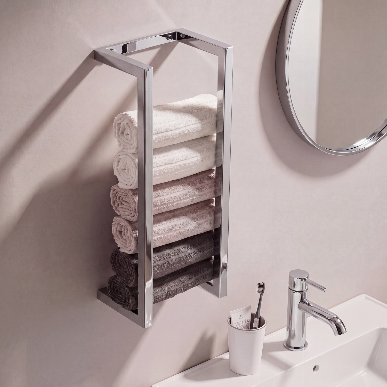 NARON Μεταλλική Πετσετοκρεμάστρα τοίχου NR6145 Chrome Σπίτι-Κήπος
