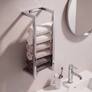 NARON Μεταλλική Πετσετοκρεμάστρα τοίχου NR6145 Chrome Σπίτι-Κήπος