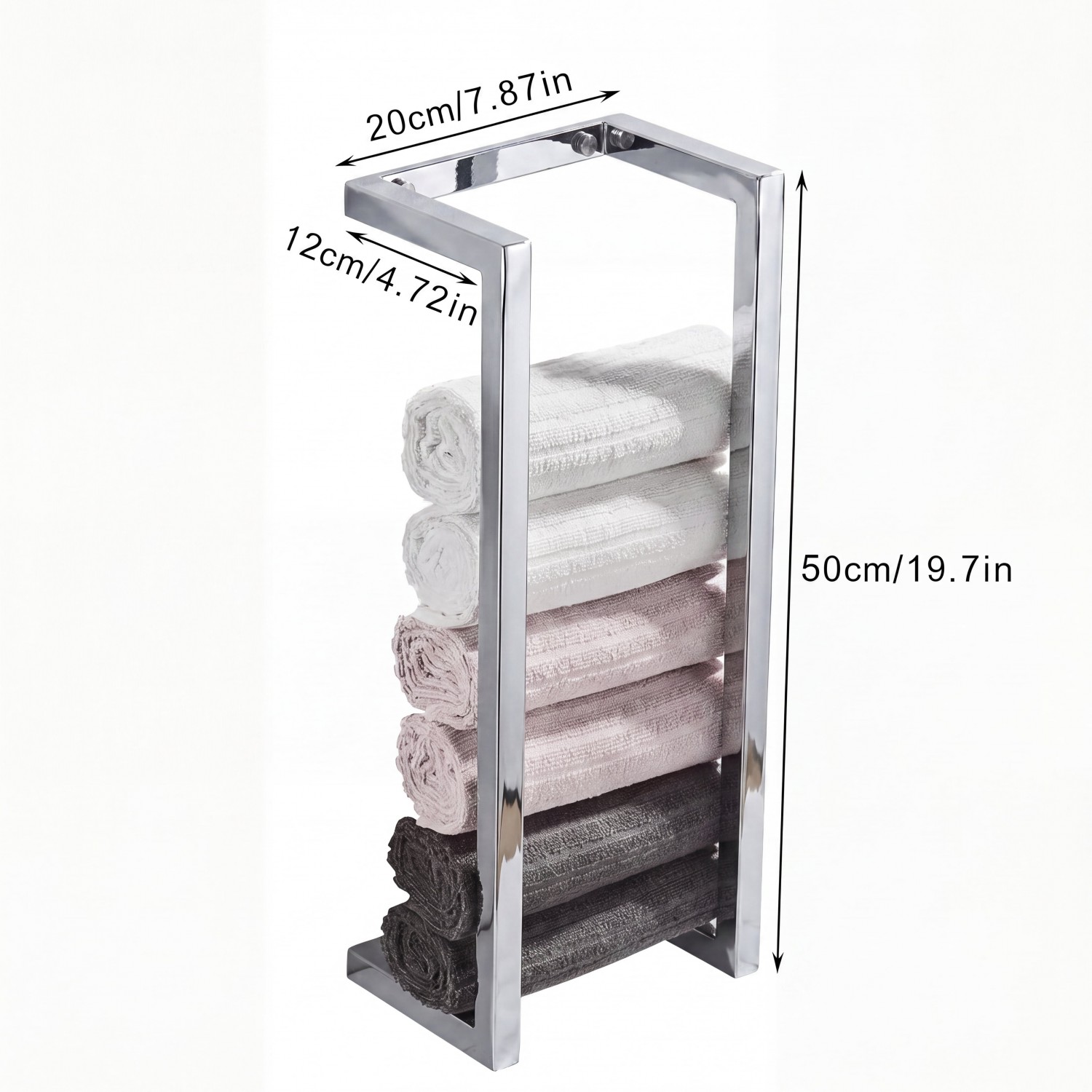 NARON Μεταλλική Πετσετοκρεμάστρα τοίχου NR6145 Chrome Σπίτι-Κήπος