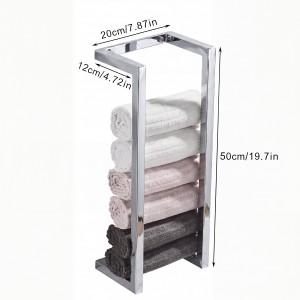 NARON Μεταλλική Πετσετοκρεμάστρα τοίχου NR6145 Chrome Σπίτι-Κήπος