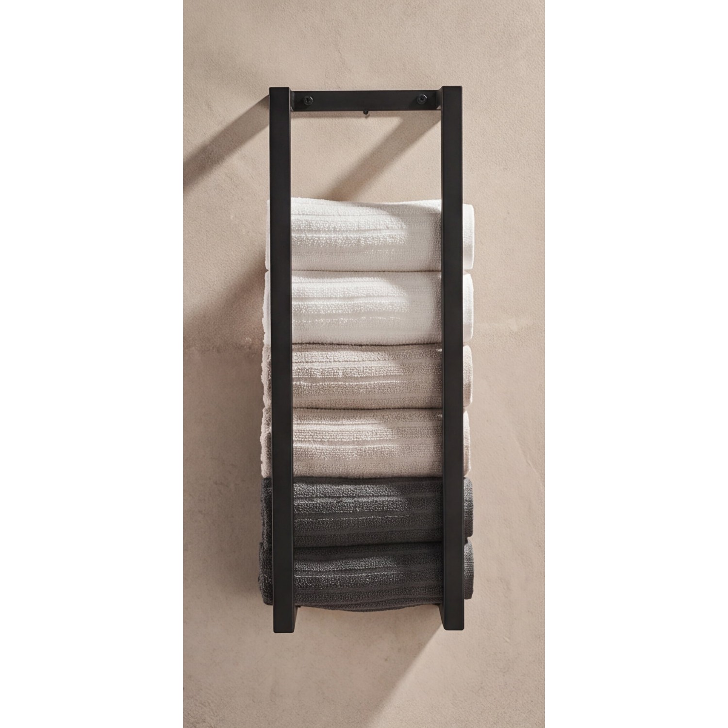 NARON Μεταλλική Πετσετοκρεμάστρα τοίχου NR6145 BLACK MAT Σπίτι-Κήπος