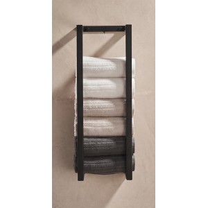 NARON Μεταλλική Πετσετοκρεμάστρα τοίχου NR6145 BLACK MAT Σπίτι-Κήπος
