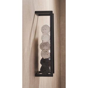 NARON Μεταλλική Πετσετοκρεμάστρα τοίχου NR6145 BLACK MAT Σπίτι-Κήπος