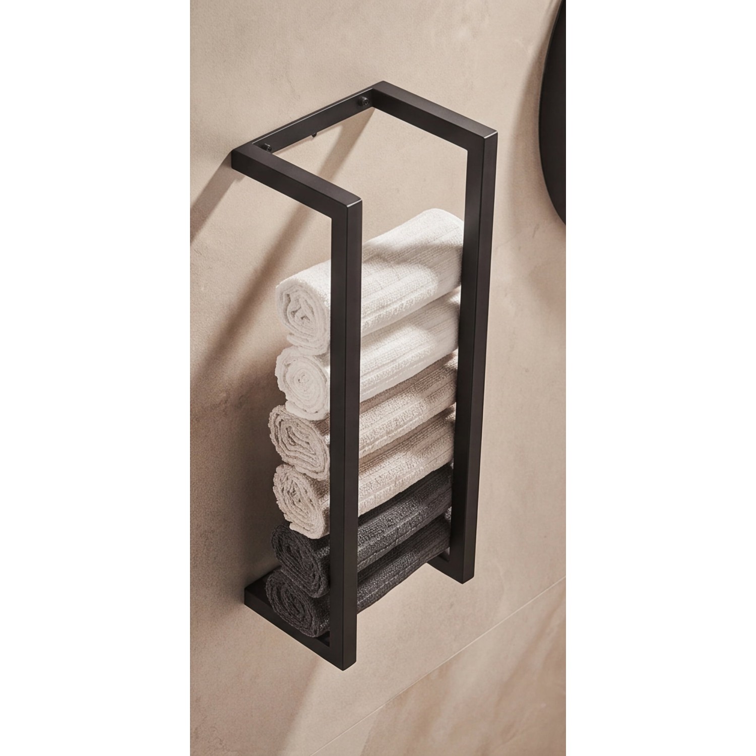 NARON Μεταλλική Πετσετοκρεμάστρα τοίχου NR6145 BLACK MAT Σπίτι-Κήπος