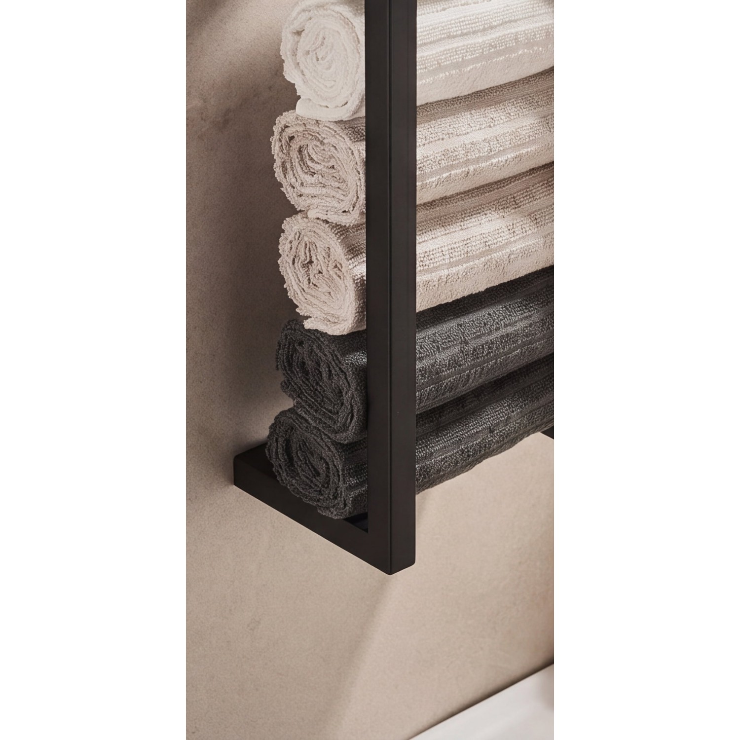 NARON Μεταλλική Πετσετοκρεμάστρα τοίχου NR6145 BLACK MAT Σπίτι-Κήπος
