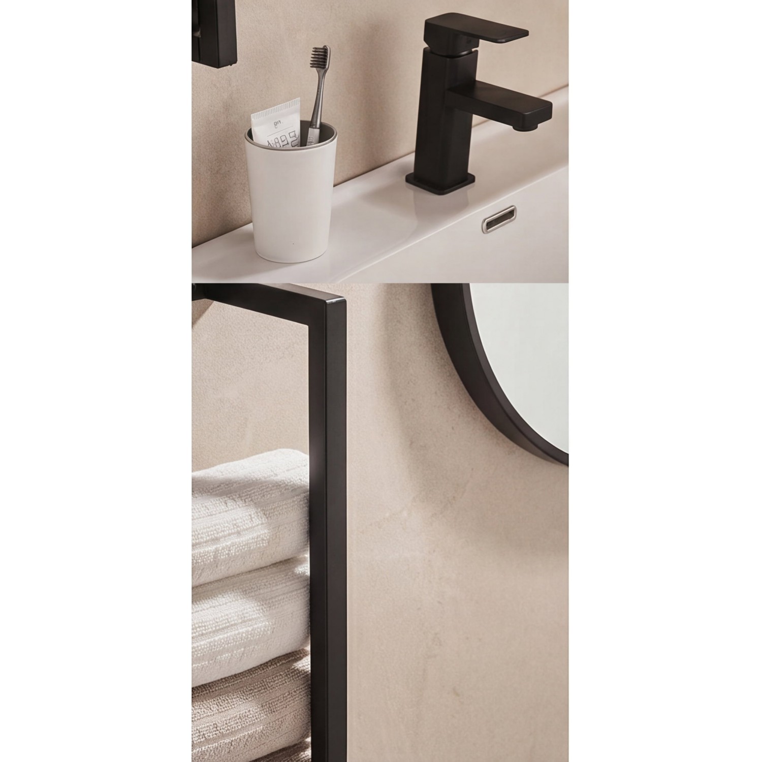 NARON Μεταλλική Πετσετοκρεμάστρα τοίχου NR6145 BLACK MAT Σπίτι-Κήπος