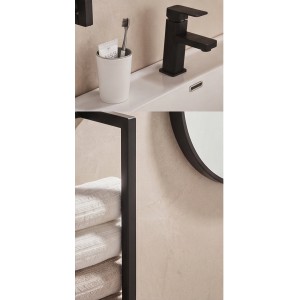 NARON Μεταλλική Πετσετοκρεμάστρα τοίχου NR6145 BLACK MAT Σπίτι-Κήπος