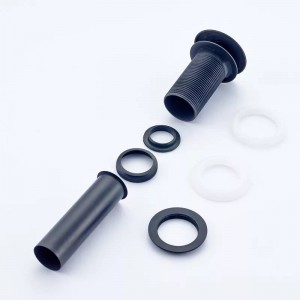 Αυτόματη βαλβίδα νιπτήρα κλικ κλακ ορειχάλκινη με υπερχείλιση BR714 Μαύρο