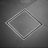 NARON Τετράγωνο σιφώνι μπάνιου 15εκ X 15εκ NR2010 CHROME 1