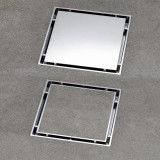 NARON Τετράγωνο σιφώνι μπάνιου 15εκ X 15εκ NR2010 CHROME 2