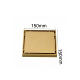 NARON Τετράγωνο σιφόνι μπάνιου 15εκ X 15εκ NR2010 POLISHED GOLD 3