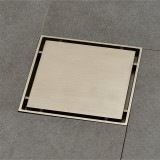 NARON Τετράγωνο σιφόνι μπάνιου 15εκ X 15εκ NR2010 Brushed Gold 1