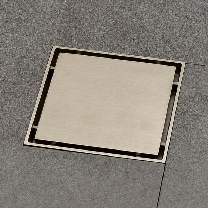 NARON Τετράγωνο σιφόνι μπάνιου 15εκ X 15εκ NR2010 Brushed Gold Μπάνιο