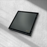 NARON Τετράγωνο σιφόνι μπάνιου 15εκ X 15εκ NR2010 BLACK MAT 3