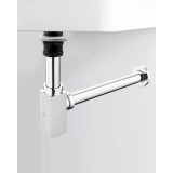 Naron Μεταλλικό Σιφώνι  Νιπτήρα Τετράγωνο NR809011 CHROME 1