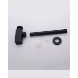 Naron Μεταλλικό Σιφώνι  Νιπτήρα Τετράγωνο NR809011 BLACK MAT 3