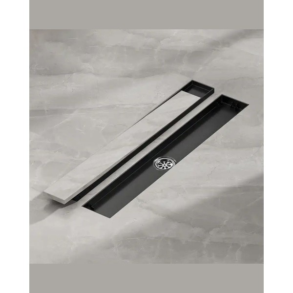 Naron FloorDrain stainless steel 60cm NR3002 Black Mat
