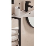 NARON Μεταλλική Πετσετοκρεμάστρα τοίχου NR6145 BLACK MAT 6
