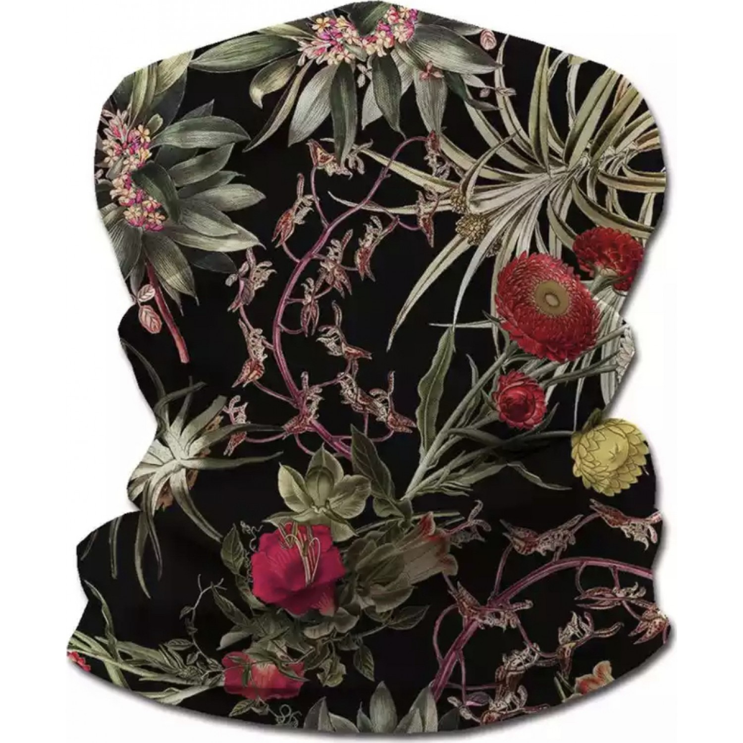 Life Style Butiken Balaclava unisex Bandana Flower Print Neck Gaiter headband Full Face Motorcycle Windproof Ski Outdoor Winter Sport Headband tube scarf