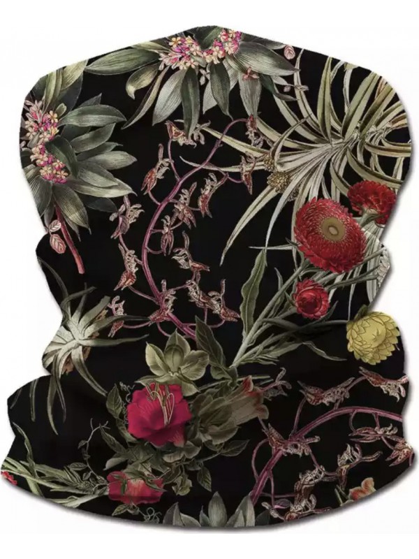 Life Style Butiken Balaclava unisex Bandana Flower Print Neck Gaiter headband Full Face Motorcycle Windproof Ski Outdoor Winter Sport Headband tube scarf
