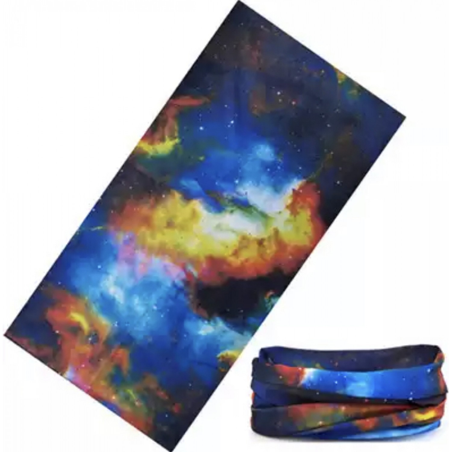 Unisex balaclava bandana 100%Poliester microfiber 1391 blue/yellow